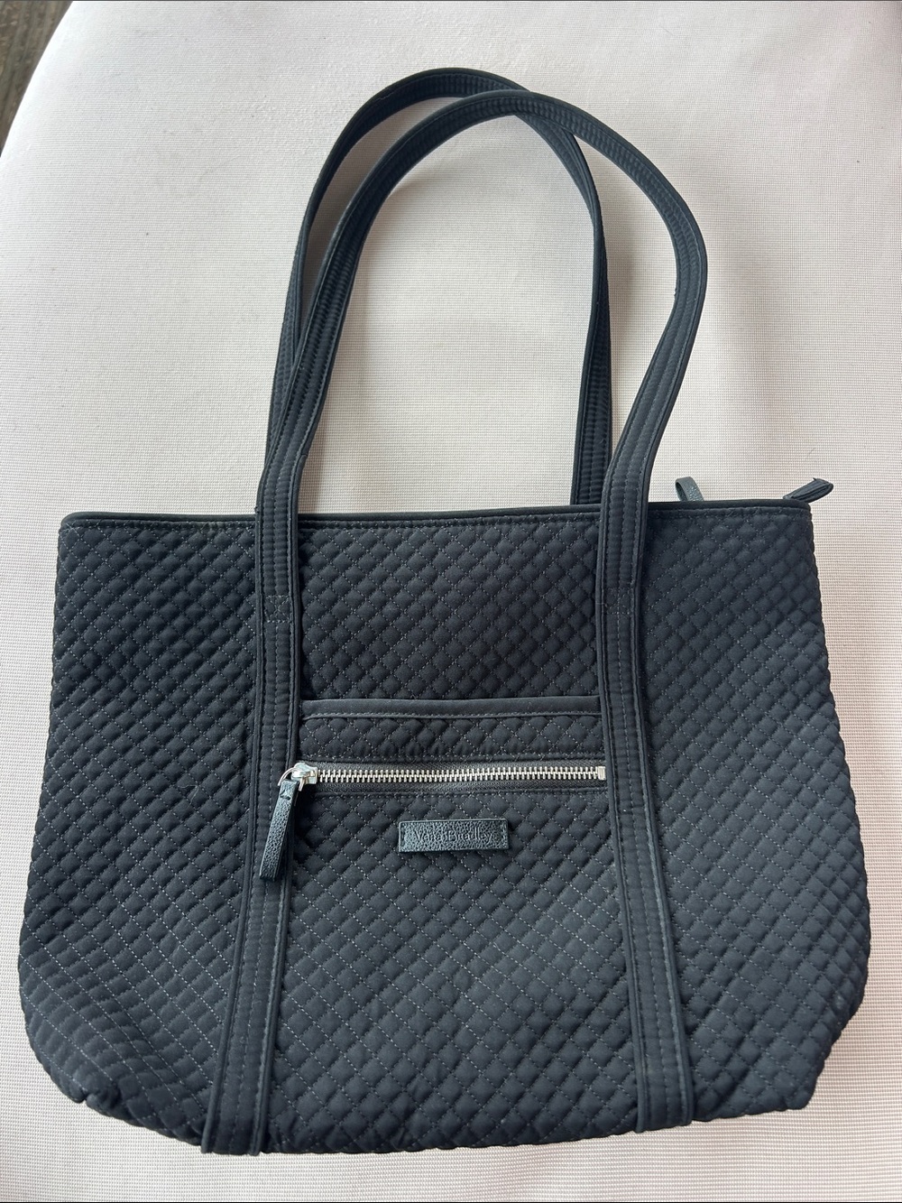 Vera Bradley Black Quilted Shoulder Tote